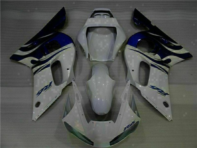 Branco Azul Abs Moto Plástico R6 98-02
