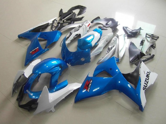 Branco Azul Carenagem Moto GSXR 1000 K9 09-16 Branco Azul Carenagem Moto GSXR 1000 K9 09-16