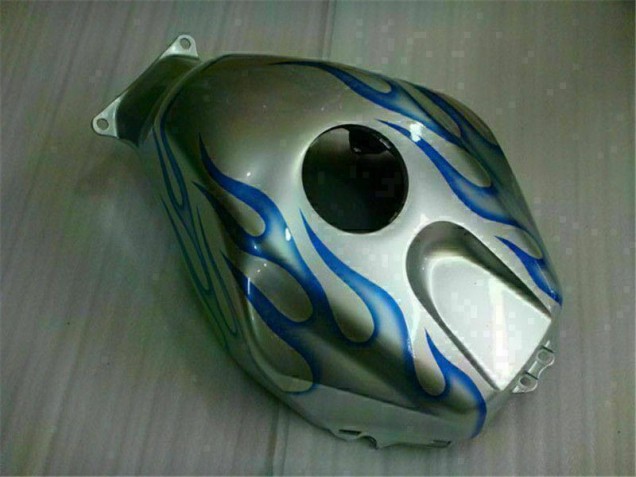 Branco Azul Chama Carenagem Moto CBR 600RR 05-06 Branco Azul Chama Carenagem Moto CBR 600RR 05-06