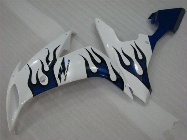 Branco Azul Chama Carenagem Moto R1 04-06