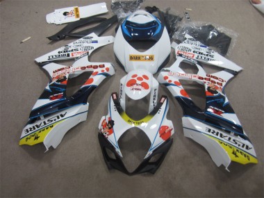 Branco Azul Dark Dog Carenagem Moto GSXR 1000 K7 07-08