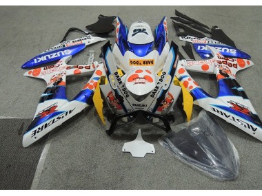 Branco Azul Dark Dog Carenagem Moto GSXR 600 K8 08-10