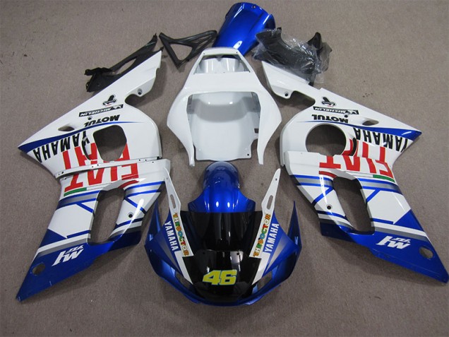 Branco Azul Fiat 46 Carenagem Moto R6 98-02