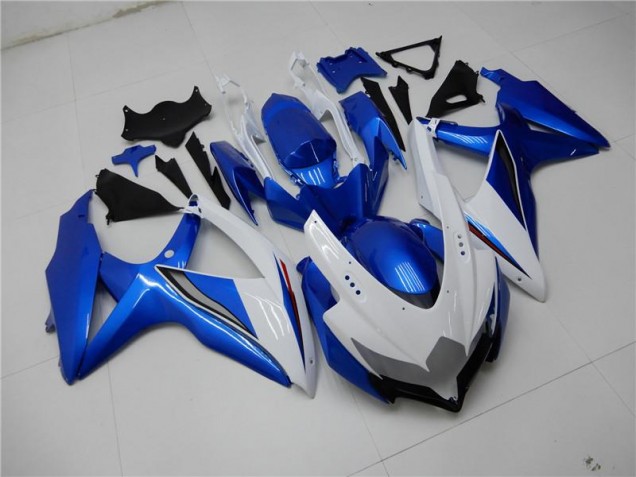 Branco Azul Kit Carenagem Moto GSXR 600 / 750 K8 08-10