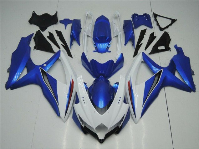 Branco Azul Kit Carenagem Moto GSXR 600 / 750 K8 08-10