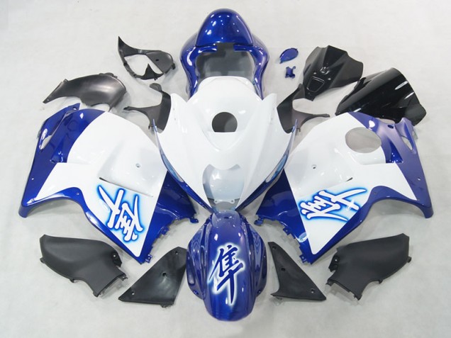 Branco Azul Moto Plásticos GSXR 1300 Hayabusa 96-07 Branco Azul Moto Plásticos GSXR 1300 Hayabusa 96-07