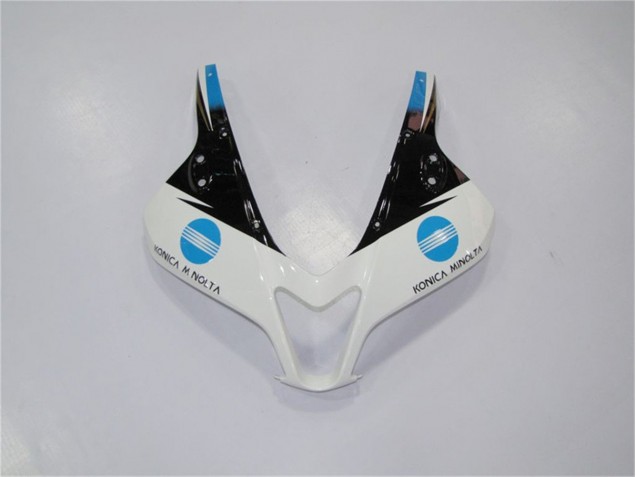 Branco Azul Preto Carenagem Moto CBR 600RR 09-12 Branco Azul Preto Carenagem Moto CBR 600RR 09-12