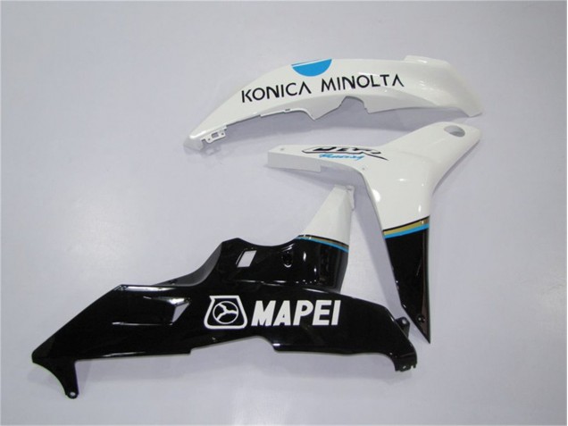 Branco Azul Preto Carenagem Moto CBR 600RR 09-12 Branco Azul Preto Carenagem Moto CBR 600RR 09-12