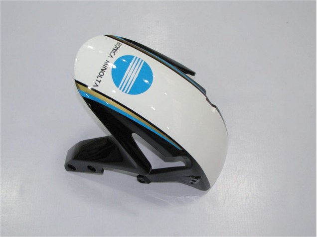 Branco Azul Preto Carenagem Moto CBR 600RR 09-12 Branco Azul Preto Carenagem Moto CBR 600RR 09-12
