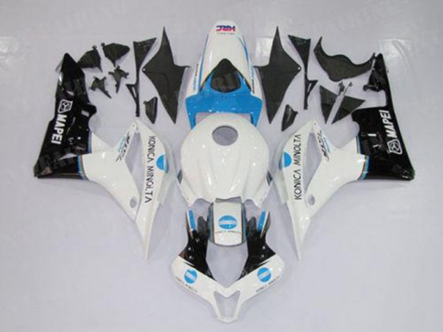 Branco Azul Preto Carenagem Moto CBR 600RR 09-12 Branco Azul Preto Carenagem Moto CBR 600RR 09-12