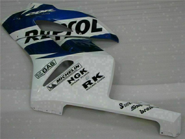 Branco Azul Repsol Carenagem Moto CBR 1000RR 04-05 Branco Azul Repsol Carenagem Moto CBR 1000RR 04-05