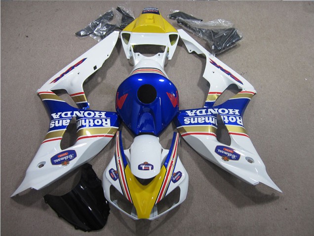 Branco Azul Rothmans Carenagem Moto CBR 1000RR 06-07