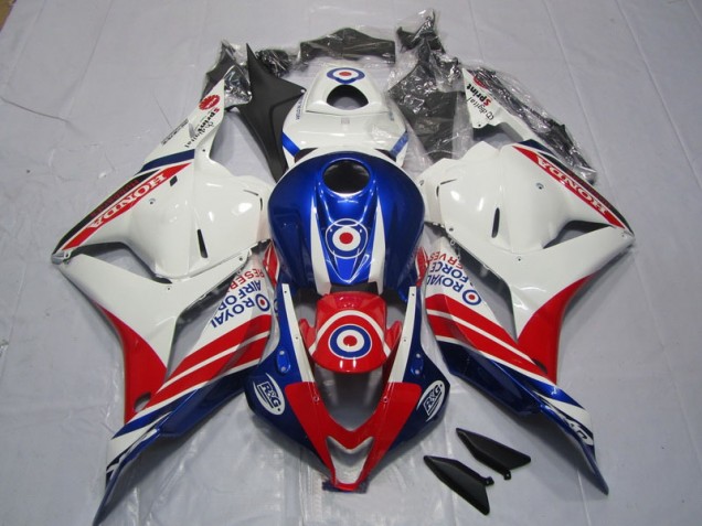 Branco Azul Vermelho Moto Plásticos CBR 600RR 09-12 Branco Azul Vermelho Moto Plásticos CBR 600RR 09-12