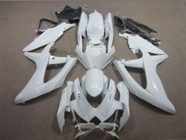 Branco Carenagem Moto GSXR 600 K8 08-10 Branco Carenagem Moto GSXR 600 K8 08-10