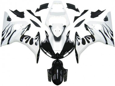 Branco Chama Preto Carenagem Moto R6 03-05