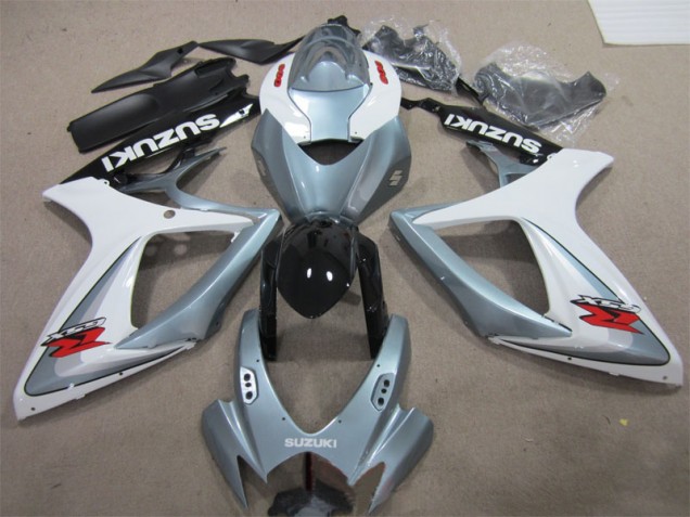 Branco Cinzento Carenagem Moto GSXR 600 K6 06-07 Branco Cinzento Carenagem Moto GSXR 600 K6 06-07