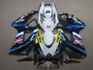 Branco Dark Dog 07 Carenagem Moto GSXR 600 K8 08-10