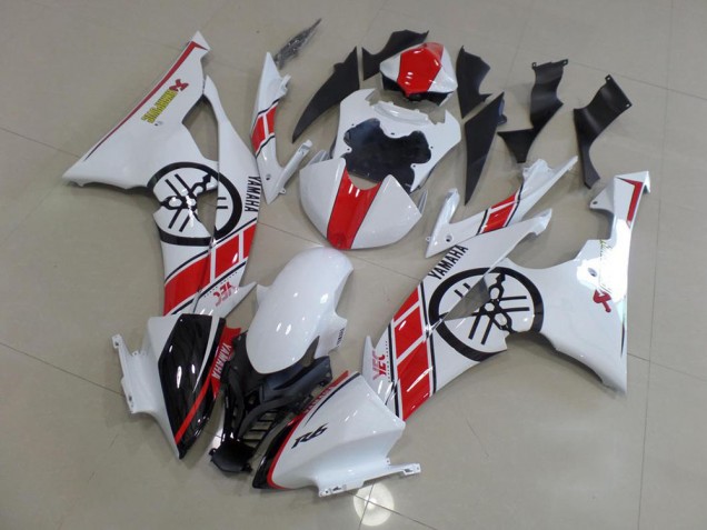 Branco & Grande Yamaha Logo Carenagem Moto R6 08-16