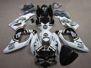 Branco Lucky Strike Preto Motul Carenagem Moto GSXR 600 K8 08-10