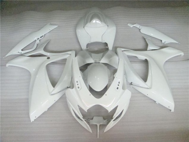 Branco Pérola Carenagem Moto GSXR 600 / 750 K6 06-07 Branco Pérola Carenagem Moto GSXR 600 / 750 K6 06-07