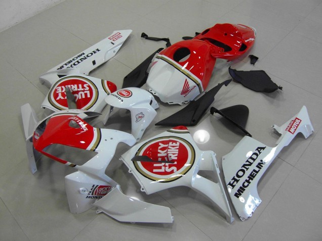 Branco Pérola Lucky Strike Carenagem Moto CBR 600RR 05-06