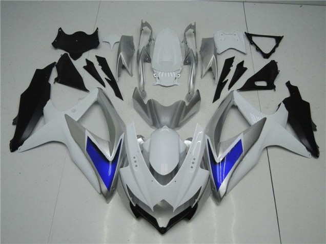 Branco Prata Azul Carenagem Moto GSXR 600 / 750 K8 08-10