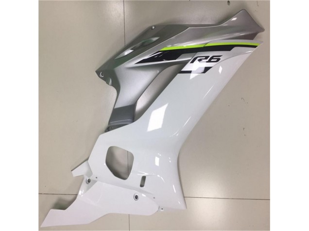 Branco Prata Carenagem Moto R6 17-23 Branco Prata Carenagem Moto R6 17-23