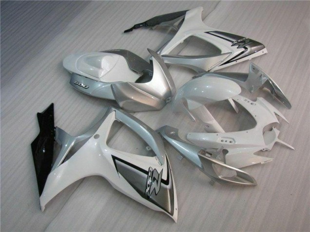 Branco Prata Carroçaria Moto GSXR 600 / 750 K6 06-07