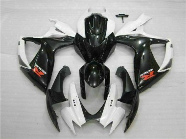 Branco Preto Abs Kits Carenagem Moto GSXR 600 / 750 K6 06-07