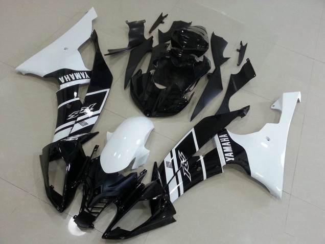 Branco & Preto Carenagem Moto R6 08-16