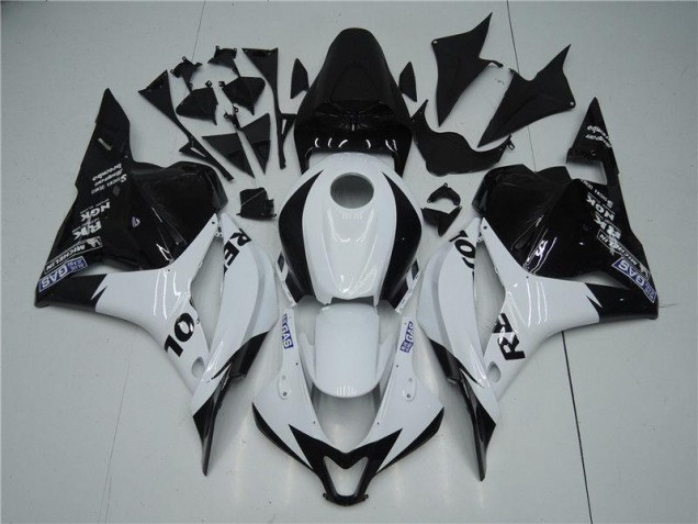 Branco Preto Carroçaria Moto CBR 600RR 09-12 Branco Preto Carroçaria Moto CBR 600RR 09-12