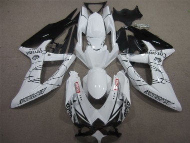 Branco Preto Corona Extra Motul Carenagem Moto GSXR 600 K8 08-10