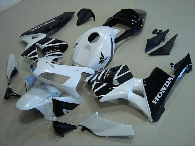 Branco Preto Kit Carenagem Moto CBR 600RR 05-06 Branco Preto Kit Carenagem Moto CBR 600RR 05-06