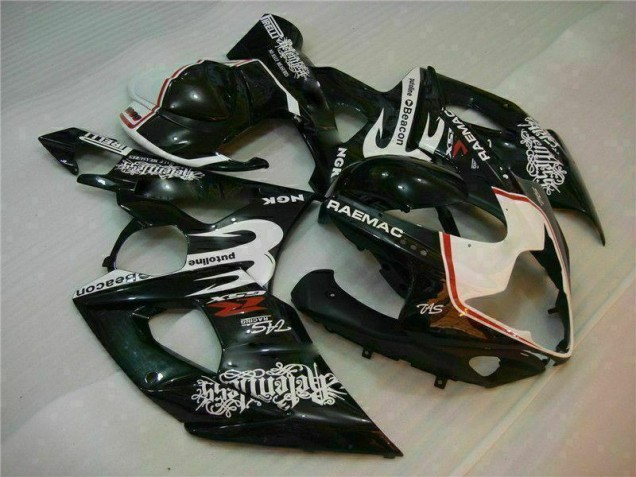 Branco Preto Kit Carenagem Moto GSXR 1000 K5 05-06