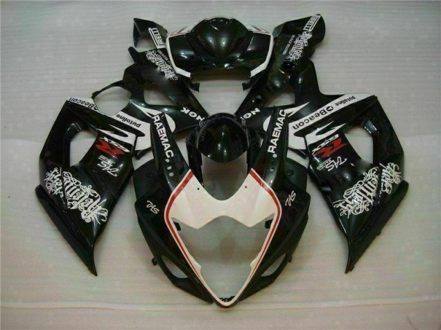 Branco Preto Kit Carenagem Moto GSXR 1000 K5 05-06