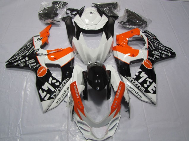 Branco Preto Laranja Bright Logic Carenagem Moto GSXR 1000 K9 09-16