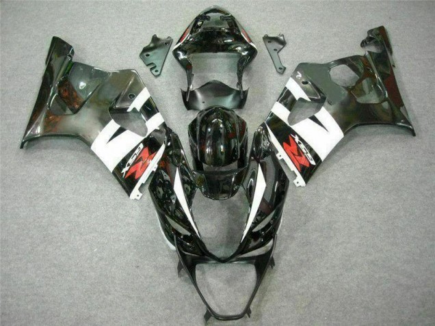 Branco Preto Moto Plástico GSXR 1000 K3 03-04 Branco Preto Moto Plástico GSXR 1000 K3 03-04