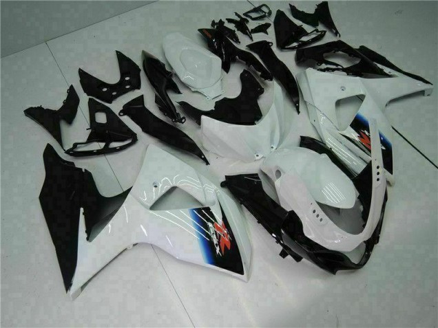 Branco Preto Moto Plásticos GSXR 1000 K9 09-16 Branco Preto Moto Plásticos GSXR 1000 K9 09-16