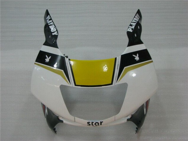 Branco Preto Playboy Carenagem Moto CBR 600 F3 95-98 Branco Preto Playboy Carenagem Moto CBR 600 F3 95-98
