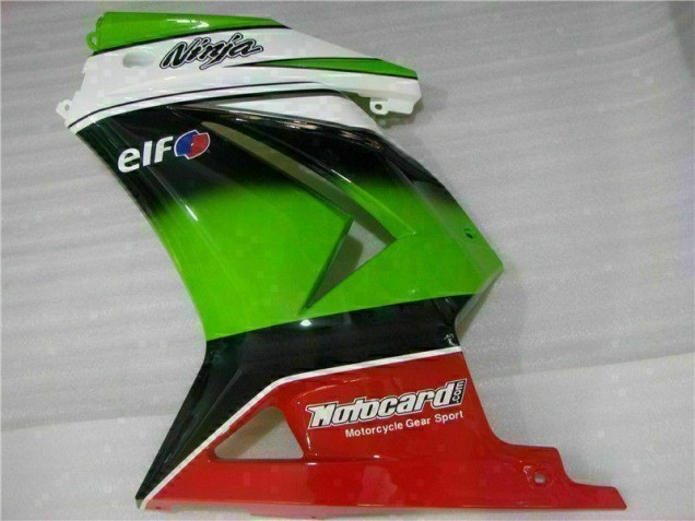 Branco Verde Preto Ninja Carenagem Moto EX250 08-12 Branco Verde Preto Ninja Carenagem Moto EX250 08-12