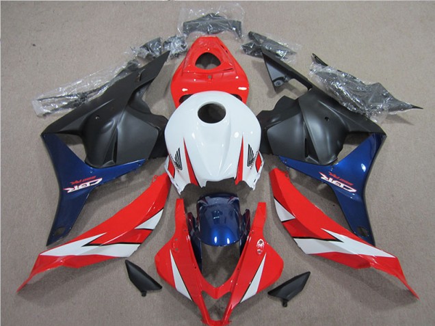 Branco Vermelho Azul Carenagem Moto CBR 600RR 09-12 Branco Vermelho Azul Carenagem Moto CBR 600RR 09-12