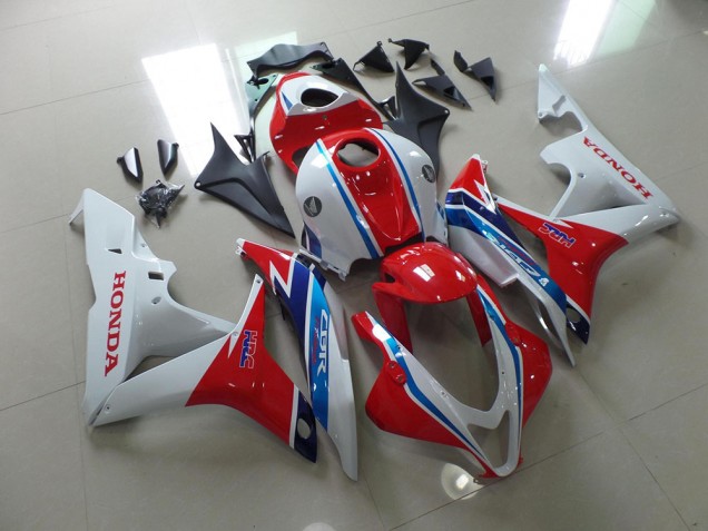 Branco Vermelho Azul HRC Carenagem Moto CBR 600RR 07-08