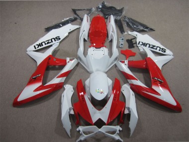 Branco Vermelho Carenagem Moto GSXR 600 K8 08-10