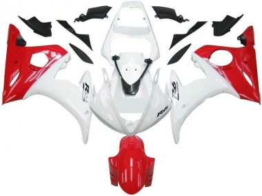 Branco Vermelho Carenagem Moto R6 03-05