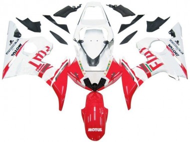 Branco Vermelho Fiat Carenagem Moto R6 03-05