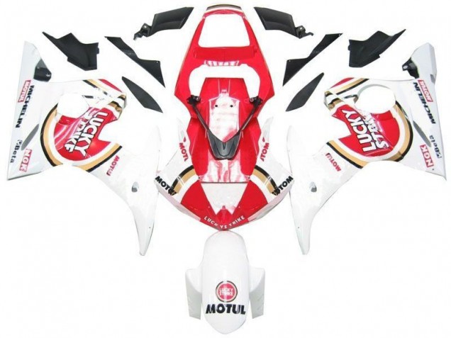 Branco Vermelho Lucky Strike Carenagem Moto R6 03-05