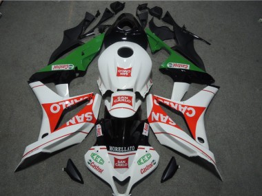 Branco Vermelho MORELLATO San Carlo Carenagem Moto CBR 600RR 07-08
