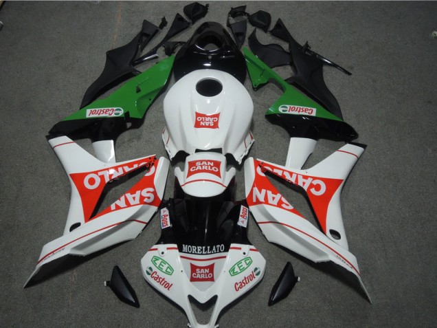 Branco Vermelho MORELLATO San Carlo Carenagem Moto CBR 600RR 07-08