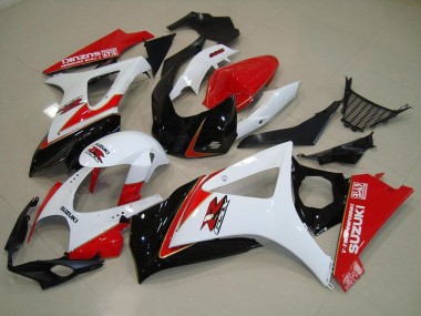 Branco Vermelho Preto Carenagem Moto GSXR 1000 K7 07-08
