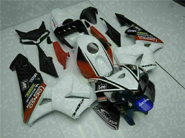 Branco Vermelho Preto Lee Carenagem Moto CBR 600RR 05-06